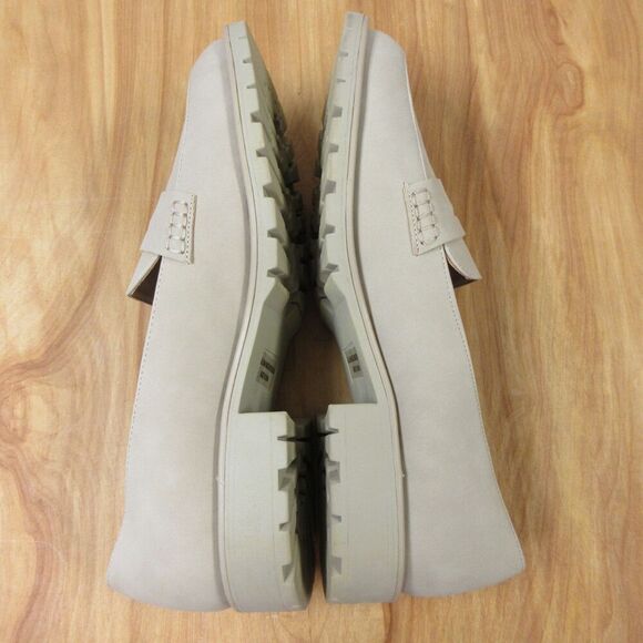 DV DOLCE VITA Crisp Lug Sole Penny Loafers Womens Sz 11 Dune Beige Slip On Shoes - Picture 11 of 14